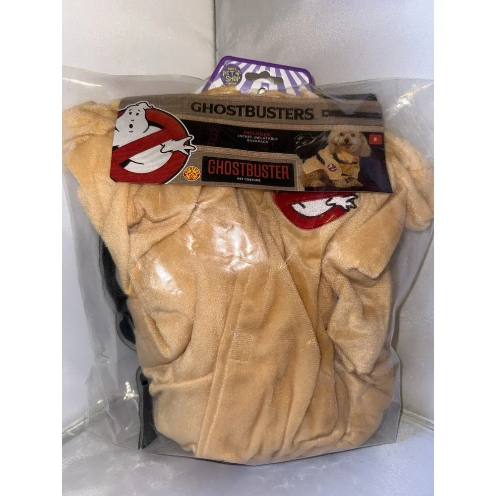 NEW Rubies Ghostbusters Pet Dog Cat Halloween Costume Jacket & Backpack XL